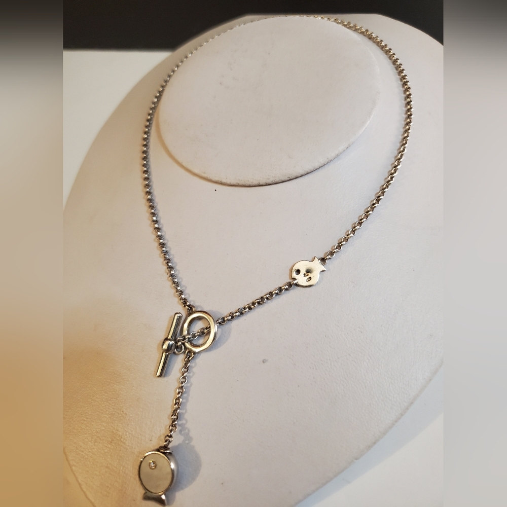 Clio Blue Fish Lariat Style Necklace
